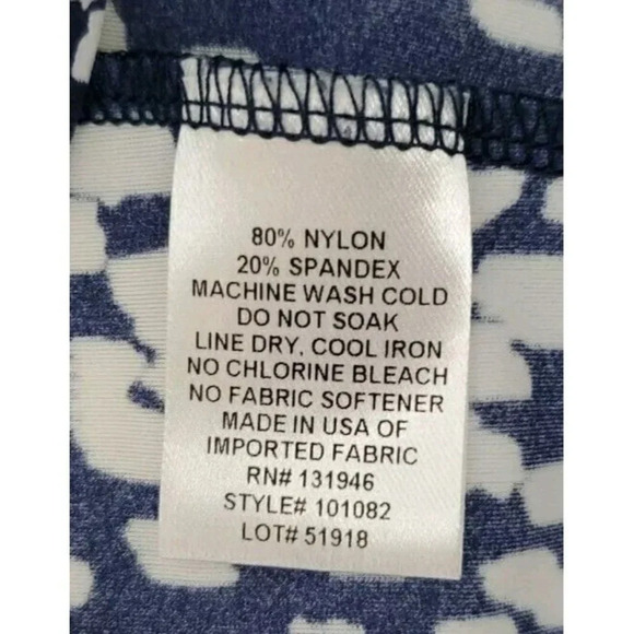 Jude Connelly Juliet Shift  Dress Sleeveless V Neck Navy White Abstract Small - Picture 6 of 6